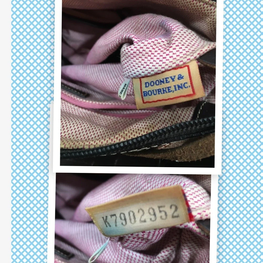 D&B red signature canvas satchel